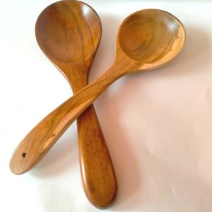 centong nasi dan sendok sup dari kayu jati sepasang