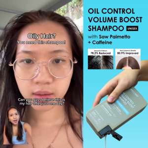Apestomen Oil Control + Volume Boost Shampoo 350ml With Saw Palmetto | Clinically Proven To Block DHT Balance Hormone Levels & Combat Hair Loss Controls Oily Scalp & Amplify Hair Volume | pH 4.5-5.5 | Paraben Sulfate & Silicon free