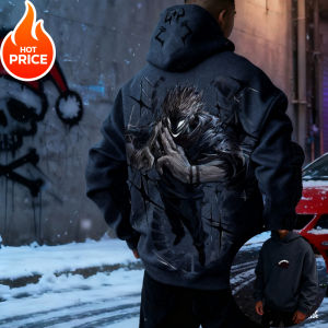 Bandai | Ryomen Sukuna Jujutsu Kaisen Harajuku Streetwear Autumn Men Vintage Hoodie Winter Women Oversized Hooded Sweatshirt Long Sleeve