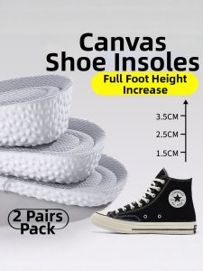 FAGOFE | Invisible Height Increase Insoles for Men Canvas Shoes