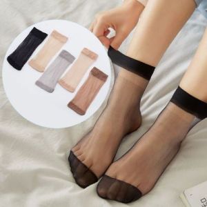 Kaos Kaki Stocking Pendek Wanita Transparan Ankle Socks Kaus Kaki Semata Stoking Tipis Lembut
