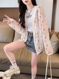 Large Size Womens Thin Breathable Ice Silk Sun Protection Outerwear Summer New Loose Hooded Open Cardigan Top for Women