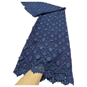 ไนจีเรียผ้าลูกไม้Tulleผ้าสําหรับเย็บงานแต่งงานชุดเย็บปักถักร้อยชีฟองปาร์ตี้เลื่อมคุณภาพสูงผ้าฝ้าย 5 หลา 2025 LY6394