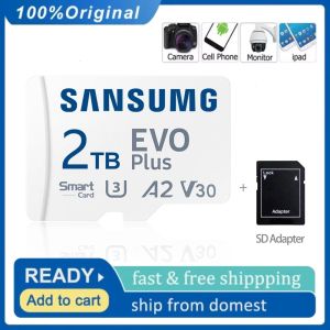 Samsung Micro TF SD Card High Speed TF Card 2TB SD Storage Card U3 A2 TF Flash Card SD Adapter Phone Camera Desk And PC