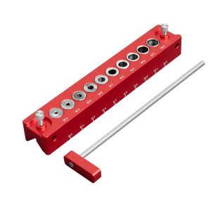 FNICEL | Extended Wood Dowel Jig with Positioning Rods Straight Hole Drill Guide for Round & Square Wood Woodworking Locator Tool