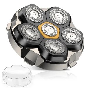 Máy Cạo Râu Điện Từ Sweker Dành Cho Nam Giới Hói Đầu Máy Cạo Râu Quay Có Thể Sạc Lại Chống Nước IPX7 Với Máy Cạo Râu Ướt/khô Năm Lưỡi