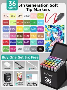 Touch mark | Soft Tip Marker Set for Art Students
