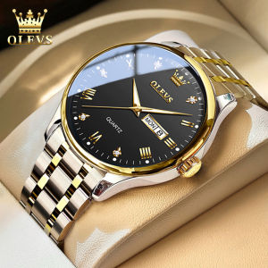 OLEVS Jam Tangan Pria Anti Air Terbaru 2024 Orii Bisnis Kuarsa Asli Import Mewah New Arrivel Stainless Steel Jam Tangan Cowok