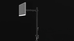 ขาตั้งจอ 2 จอ 17-27 นิ้ว ขาตั้งคอม 2 จอแนวตั้งเสาสูง81ซม.เพิ่มถาดโน๊ตบุ๊คได้ ฐานแบบตั้งโต๊ะหรือยึดขอบโต๊ะปรับอิสระ Dual Monitor Stand