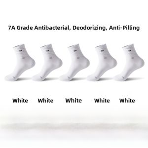 miiow | Mens 100% Pure Cotton Mid-calf Breathable Anti-Odor Antibacterial Sports Style Long Socks Cat Man Genuine Product Sweat Absorbent