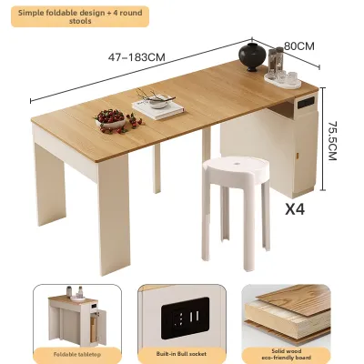 Island Table Integrated Dining Table Expandable Modern Minimalist Luxury Furniture