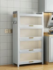 Rak Kabinet Dapur Lemari Piring Multi-layer Lemari Dapur Rak Oven Microwave
