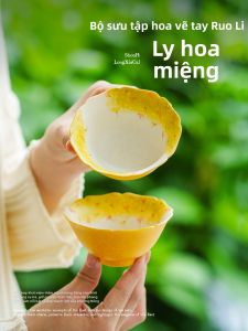 JISU | Tách Trà Sứ Hand-Painted cho Phụ Nữ Sử Dụng Cá Nhân
