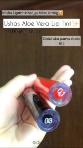 USHAS Aloe Vera Lip Tint 4ml Lipstick Liptint Gel Murah