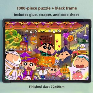 Crayon Shinchan Large Group Photo Jigsaw Puzzle with Frame 1000 Pieces Adult Version Children Boys Girls Toys Gifts
