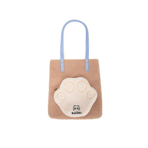 British Museum Baster Cat Claw Spliced Lamb Bag Single Shoulder Bag Cute Birthday Gift for Girls Friend Creative Gift Box