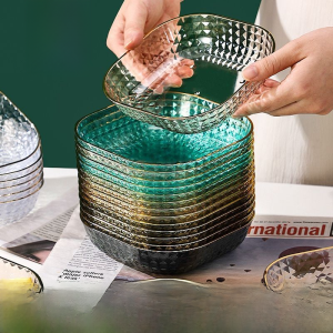 Food Grade Plastic Dinner Plate Bone Discard Plate Home Use High End New Style Fruit Tray Desktop Small Plate Dining Plate