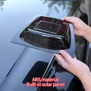 KEVANLY | 1/2X Solar powered car roof LED radome cover decorative Light anti rear end collision Colorful warning flashing navigation light