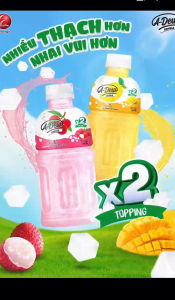 Nước Măng Cụt Thạch Dừa A-Dew Double Chai 320ml - Lốc 6 Chai