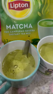 Lipton Matcha Teh มัทฉะจากญี่ปุ่นแท้ พร้อมดื่ม 3 in 1 Instant Tea Mix 12 ซองMatcha latte