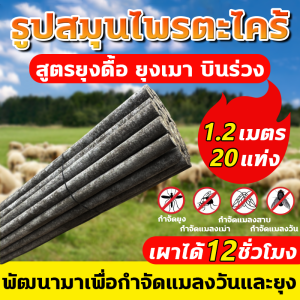 ธูปจัมโบ้ตะไคร้ ไล่ ยุง 1.2เมตร 20แท่ง ยากันยุง ยาจุดกันยุง ธูปไล่ยุง ธูปจัมโบ้ตะใครัไล่ยุง ธูปจัมโบ้ตะไคร้ไล่ยุง