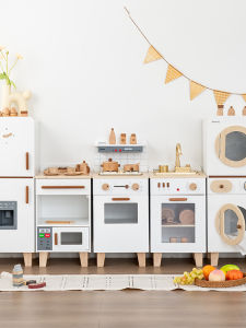 Childrens White Role Play Kitchen Set