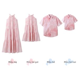 HONGLEXIUYAN | Đầm Gia Đình Biển Mùa Hè Bohemian Mẹ Con