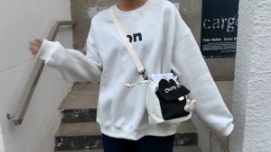 Tas Model Serut Unik Tas Selempang Perempuan Polos Kotak Kotak IMPORT FREE Pin Tanpa Resleting