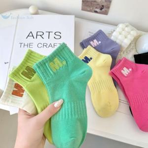Basic Embroidered Ankle Socks 3 Pairs