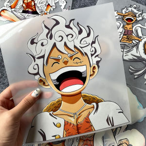 JDM Anime ONE PIECE Luffy Nicaea Form Sun God Reflective Sticker: Car & Motorcycle Accessories