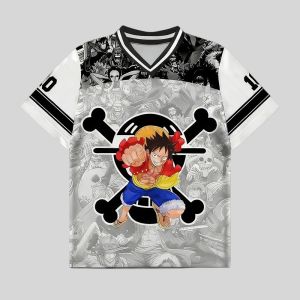 Hot Toys | Kid Tee Women Men T Shirt Boys Girls Top Adults Children Parent Child V-neck quick dry Tshirts One Piece Luffy Football Jersey