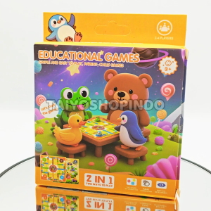 TAIYO Snake & Ladders 2in1 Karakter Hewan Ular Tangga Bahan Kertas Play Game Edukasi Mainan Anak