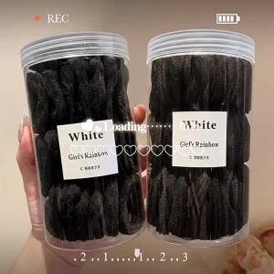 hellocandy | Simple Girl Style Dark Color High Elasticity Non-Hair-Pulling Hair Ties