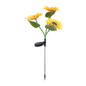 Solar Sunflower Stake Lights for Outdoor Patio Pathway Walkway Landscape Yard Cemetery Grave Decorations Solar Garden Light