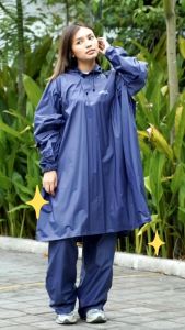 Jas Hujan Ponco Celana Elmondo Prima 716 - Mantel Setelan Poncho Lengan Dewasa Pria dan Wanita