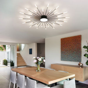 LANTU Household Bedroom Ceiling Light Luxurious Lighting Fixture Living Room Main Light Modern Minimalist Vortex Fireworks Led Chandelier