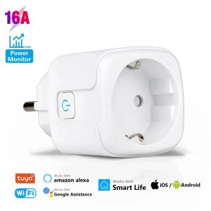 EU Socket 16A/20A Wifi Plug Power Outlet Alexa Google Home for Tuya Smart Life APP Remote Voice Control