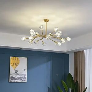 Modern Gold and Crystal American Luxury Designer Lights Diningroom Lustre Molecular Art Chadelier