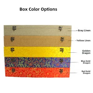 Handmade Scroll Painting Box Handrolled Art Storage Case Red Gold Dragon Design Calligraphy Frame Xuan Paper Hanging Scroll Holder