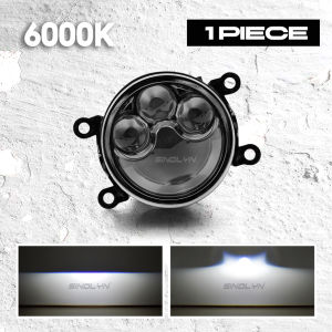 H11 Fog Lights Triple Hyperboloid Bi LED Projector Lens For Mitsubishi Pajero Montero Mirage Outlander Triton Car Accessories Front Bumper Fog Lamps Driving Spotlight 22000LM 120W