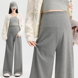 Quần Dài Ống Rộng Thoải Mái Cho Phụ Nữ Mang Thai Mùa Thu Đông Quần Dài Thường Ngày Thoải Mái Không Bó Sát Bụng