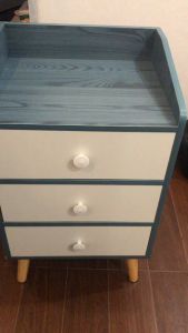 Bedside Cabinet Assembly Furniture 3 Drawers 37*30*62cm