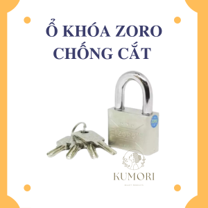 Ổ KHÓA THÉP CHỐNG CẮT SIÊU CỨNG ZORO ổ khóa 4 chìa đa năng bảo vệ tài sản ổ khóa bền xịn giá rẻ khóa an toàn KUMORI STORE