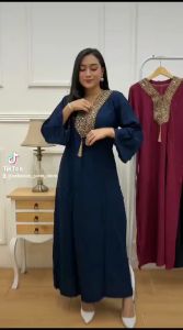 TERBARU LONGDRES DASTER RENDA SULTAN/GAMIS DUBAY / GAMIS TERBARU RESLETING DEPAN BUSUI TERMURAH