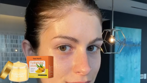West Month Turmeric Moisturizing Cream Fade Dark Spots Remove Pigmentation Smooth Fine Lines Lightening Lifting Facial Cream Brightening Lines Rejuvenation Face Moisturizing Nourishing Care Facial Skin Cream