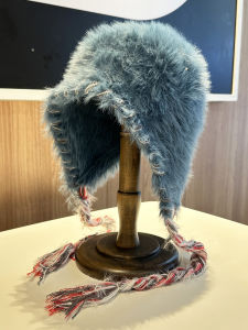 Contrast Color Lace-up Stylish Ushanka Children Fall and Winter K-style Warm and Cute All-Match Bag Cap Earmuffs Hat Make Face Look Smaller