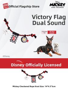 Gigwi | Mickey Limited Edition Rope with Dual Sounds Teeth Cleaning Dog Toy