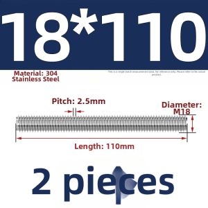 TIANZHUOJINSHU | 304 Stainless Steel Screw Rod