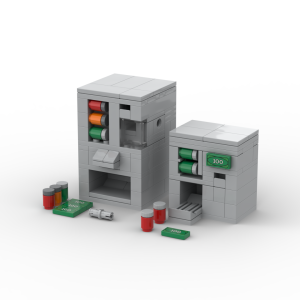 Creative Domestic Assembly Toy Blocks Small Particle Childrens Educational Building Blocks Vending Machine Model Decorations