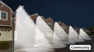 6000K Smart Solar Street Light with Motion Sensor and Remote Control 9000W Dusk to Dawn Outdoor LED Flood Light IP67 Waterproof for Courtyards and Playgrounds